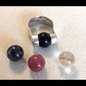 Silpada sterling silver interchangeable ball ring
